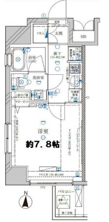 ディアレイシャス菊川　403号室　間取り