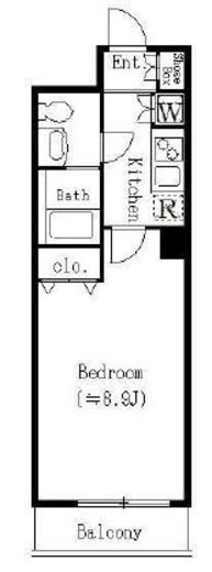 クロスレジデンス清澄白河　206号室　間取り