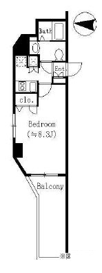 クロスレジデンス清澄白河　307号室　間取り