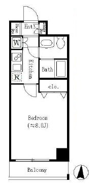 クロスレジデンス清澄白河　702号室　間取り