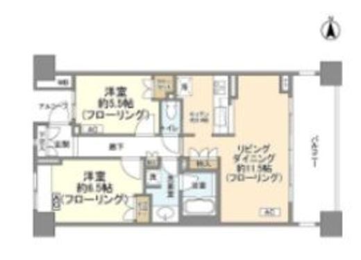 パークハウス清澄白河リバーサイド　523号室　間取り