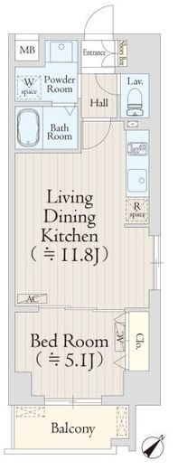 アヴェニール渋谷本町　1007号室　間取り