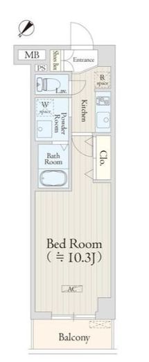 アヴェニール渋谷本町　901号室　間取り