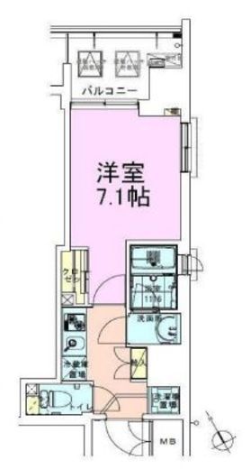 門前仲町レジデンス参番館　406号室　間取り