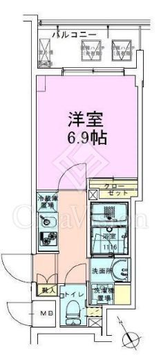 門前仲町レジデンス参番館　1207号室　間取り