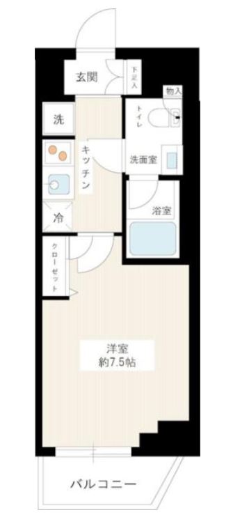 ハイズクレセール清澄白河　803号室　間取り