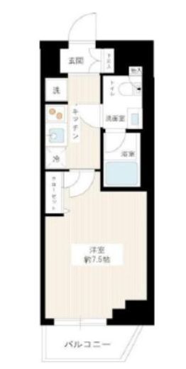 ハイズクレセール清澄白河　307号室　間取り