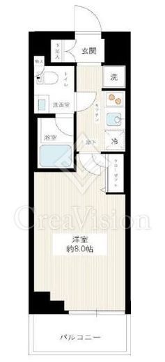 ハイズクレセール清澄白河　313号室　間取り