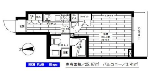ステージグランデ清澄白河アジールコート　602号室　間取り