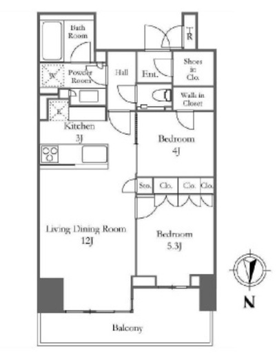 ベイズタワー＆ガーデン　1301号室　間取り