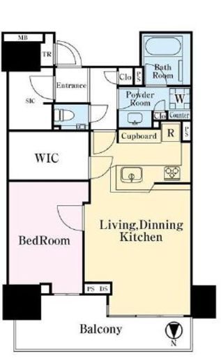 ベイズタワー＆ガーデン　402号室　間取り