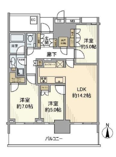 ベイズタワー＆ガーデン　312号室　間取り