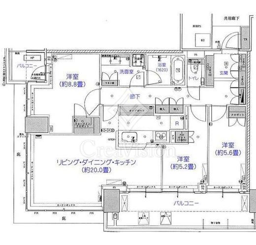 ベイズタワー＆ガーデン　1407号室　間取り