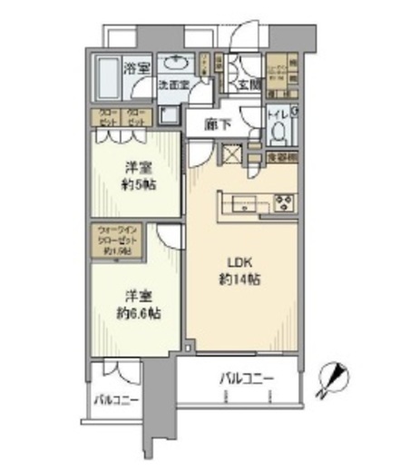 スカイズタワー＆ガーデン　2124号室　間取り