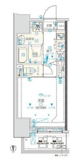クレイシア門前仲町　603号室　間取り