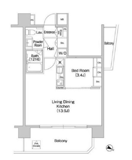 コンフォリア南砂町　1805号室　間取り