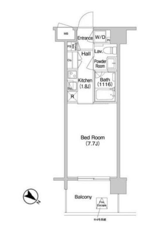 コンフォリア南砂町　1408号室　間取り