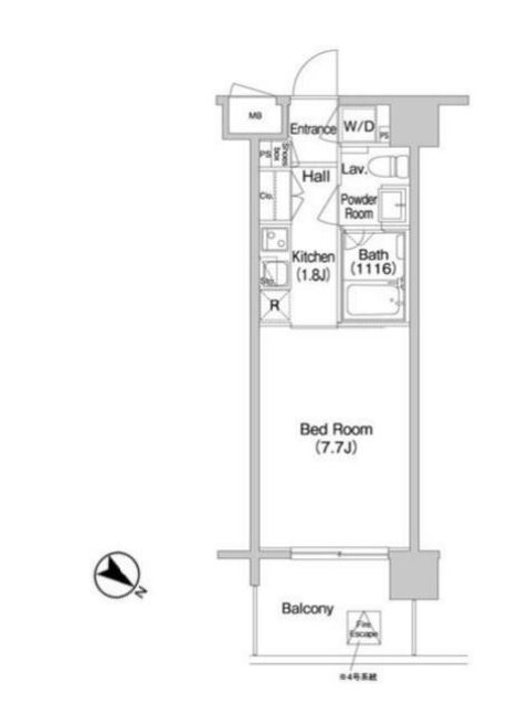 コンフォリア南砂町　1508号室　間取り