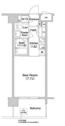 コンフォリア南砂町　1607号室　間取り