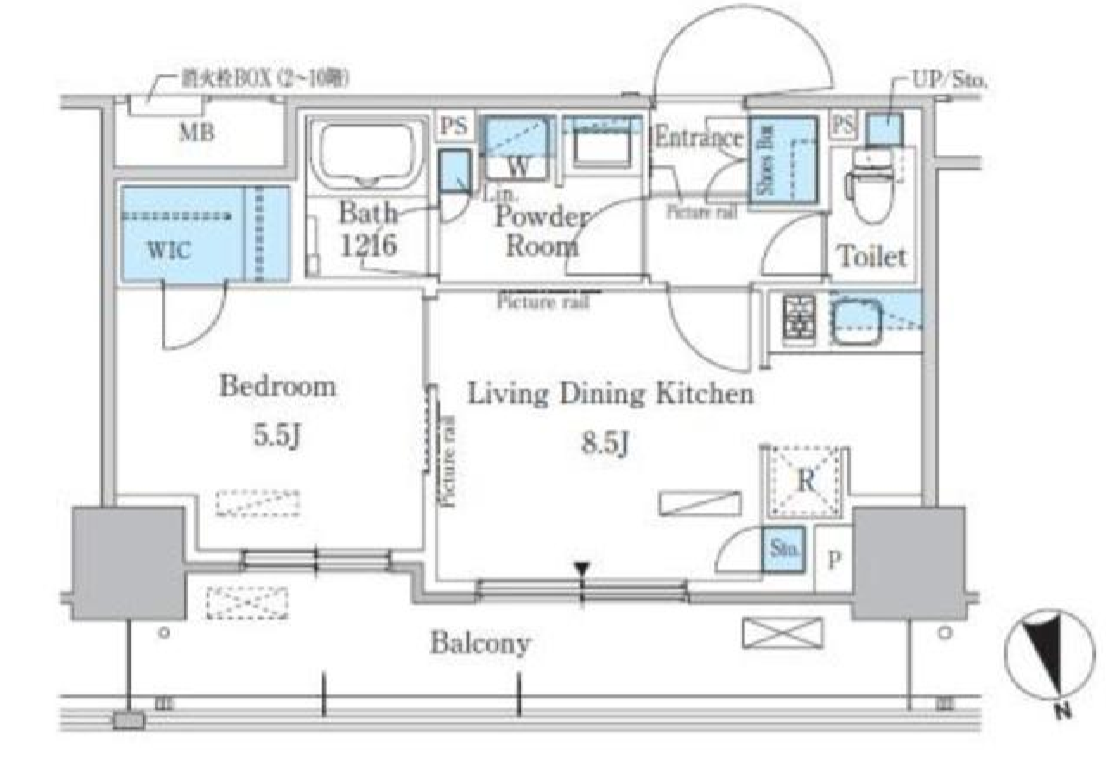 パークアクシス東陽町・親水公園　402号室　間取り