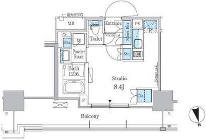 パークアクシス東陽町・親水公園　1201号室　間取り