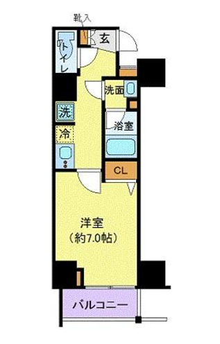 グランヴァン赤坂　403号室　間取り