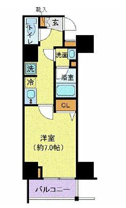 グランヴァン赤坂　703号室　間取り