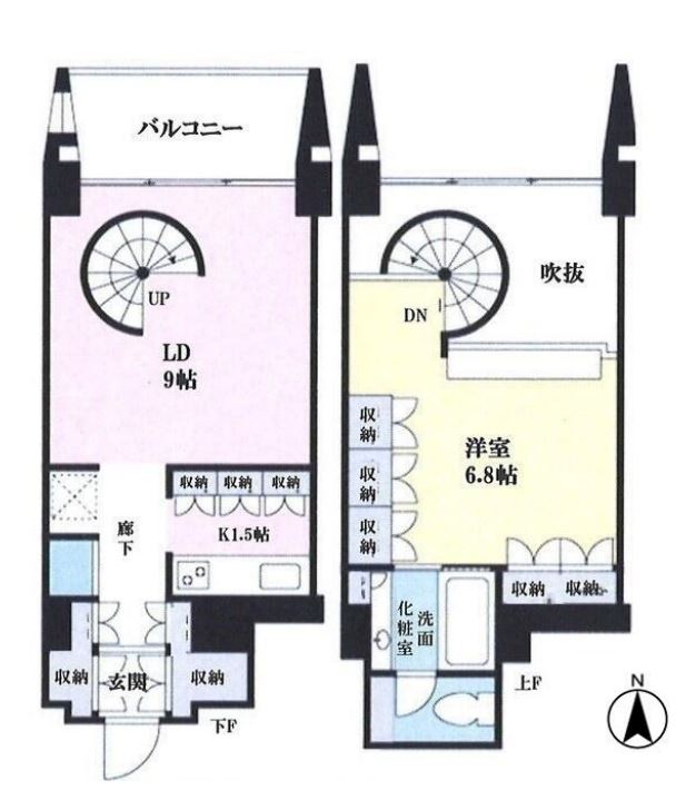 N3ユニテ　702号室　間取り