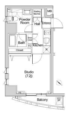 カーサスプレンディッド赤坂7丁目　903号室　間取り