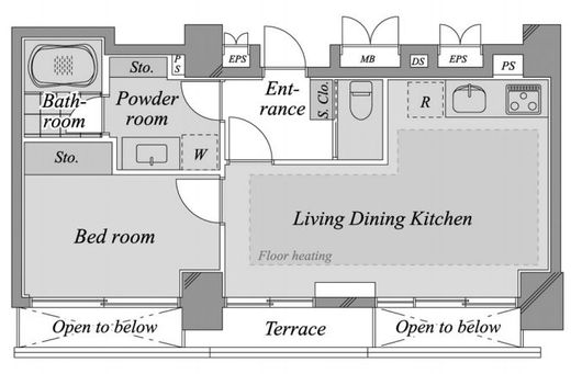 KDXレジデンス赤坂　702号室　間取り