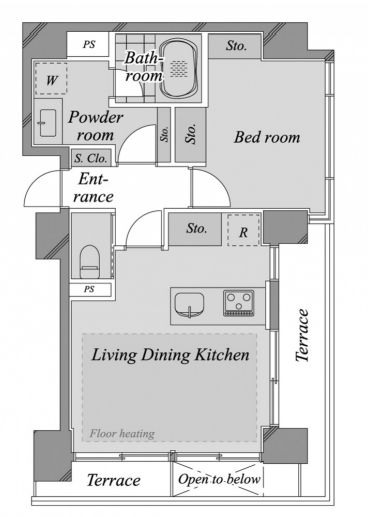 KDXレジデンス赤坂　703号室　間取り