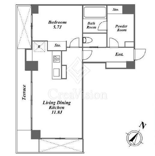 KDXレジデンス赤坂　801号室　間取り