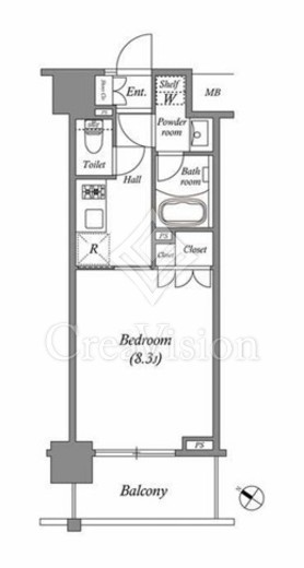 ザ・レジデンス赤坂檜町　213号室　間取り