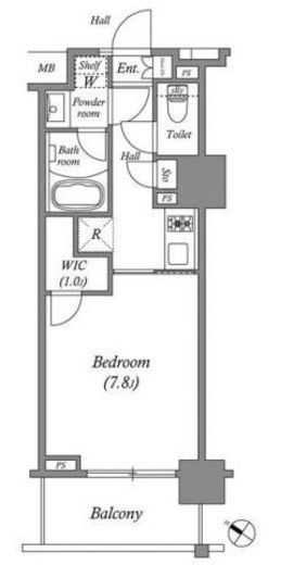 ザ・レジデンス赤坂檜町　608号室　間取り