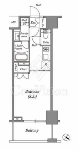 ザ・レジデンス赤坂檜町　704号室　間取り