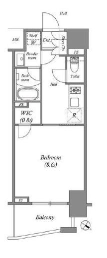 ザ・レジデンス赤坂檜町　802号室　間取り