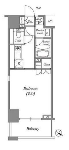 ザ・レジデンス赤坂檜町　805号室　間取り