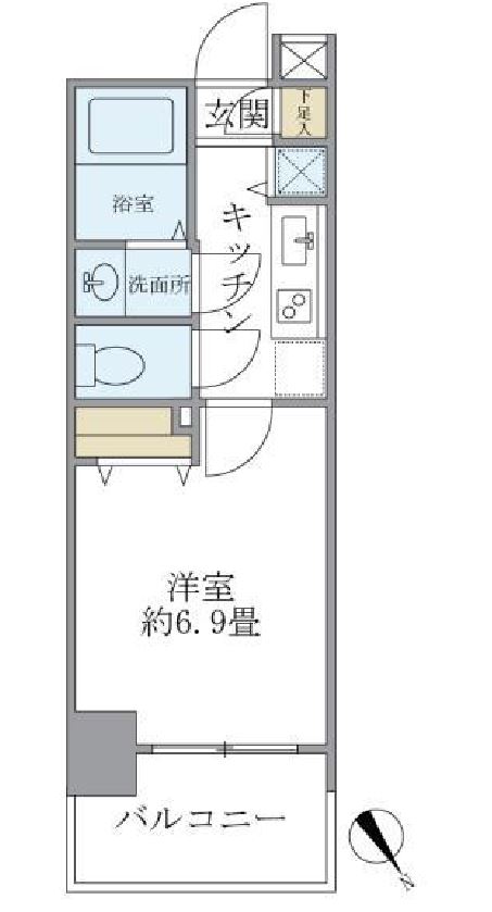 レジデンシア麻布十番　1002号室　間取り