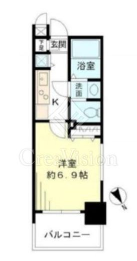 レジデンシア麻布十番　601号室　間取り