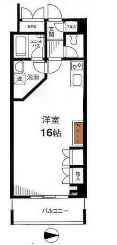 AZABU MARTO　6F号室　間取り