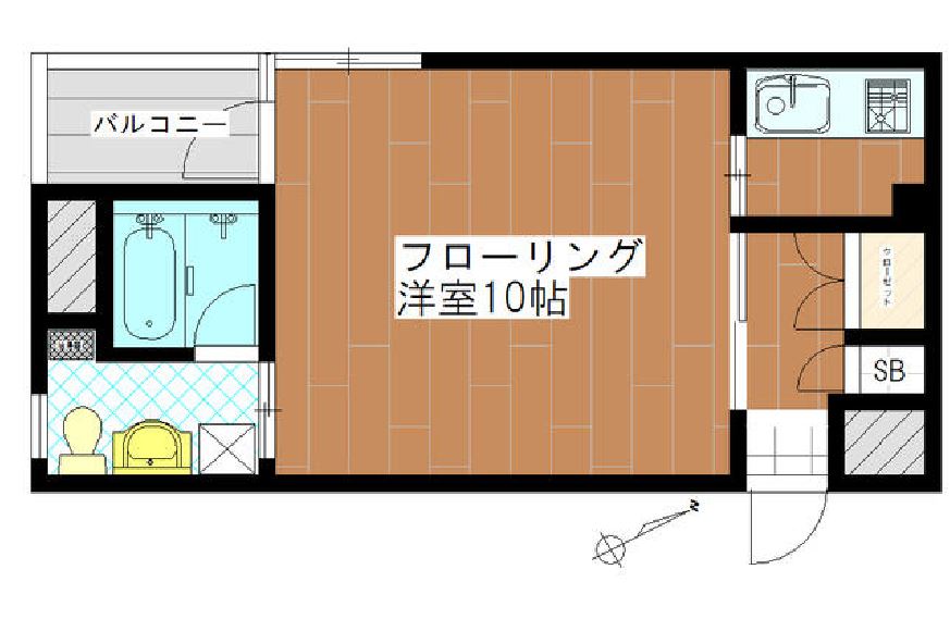 AZABU MARTO　4F号室　間取り