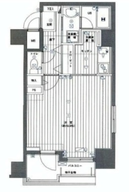 グランド・ガーラ麻布十番　1005号室　間取り