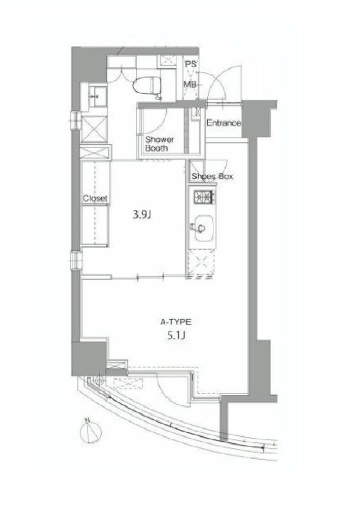 プライムアーバン麻布十番2　301号室　間取り