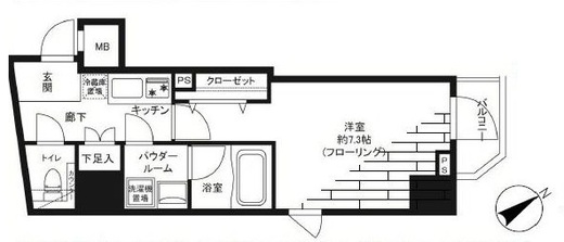 グランドコンシェルジュ麻布　205号室　間取り