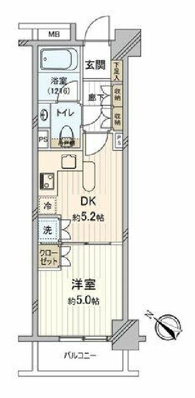 サージュ赤坂　3F号室　間取り