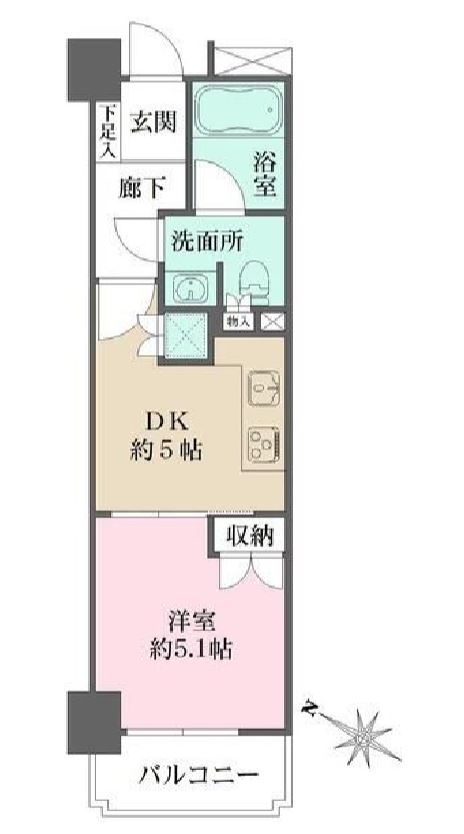 サージュ赤坂　405号室　間取り