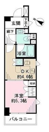 サージュ赤坂　409号室　間取り