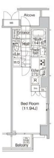 ルジェンテバリュ麻布十番　702号室　間取り