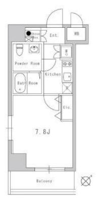 エスリード芝浦ベイサイド　704号室　間取り