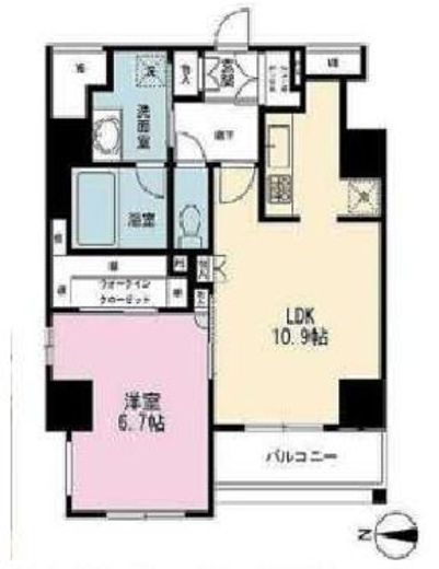 シティインデックス千代田秋葉原　304号室　間取り